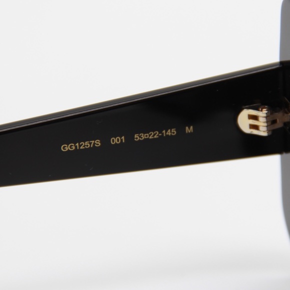 NEW GUCCI GG1257S 001 BLACK OVERSIZED SUNGLASSES GUCCI GG 1257S 001 - Picture 11 of 14